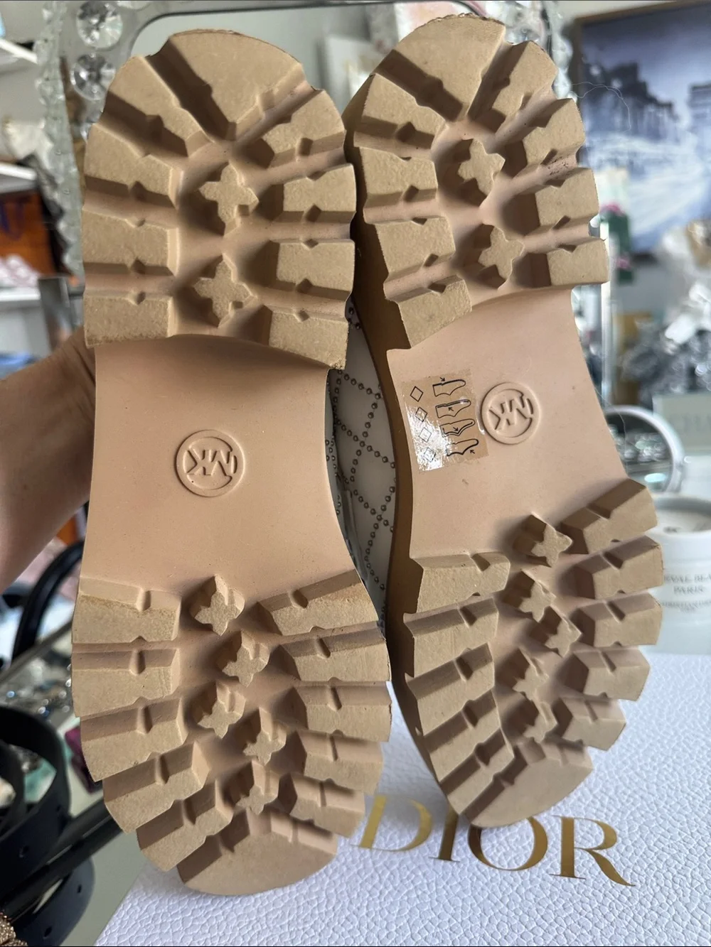 Michael Kors tan quilted subtle
